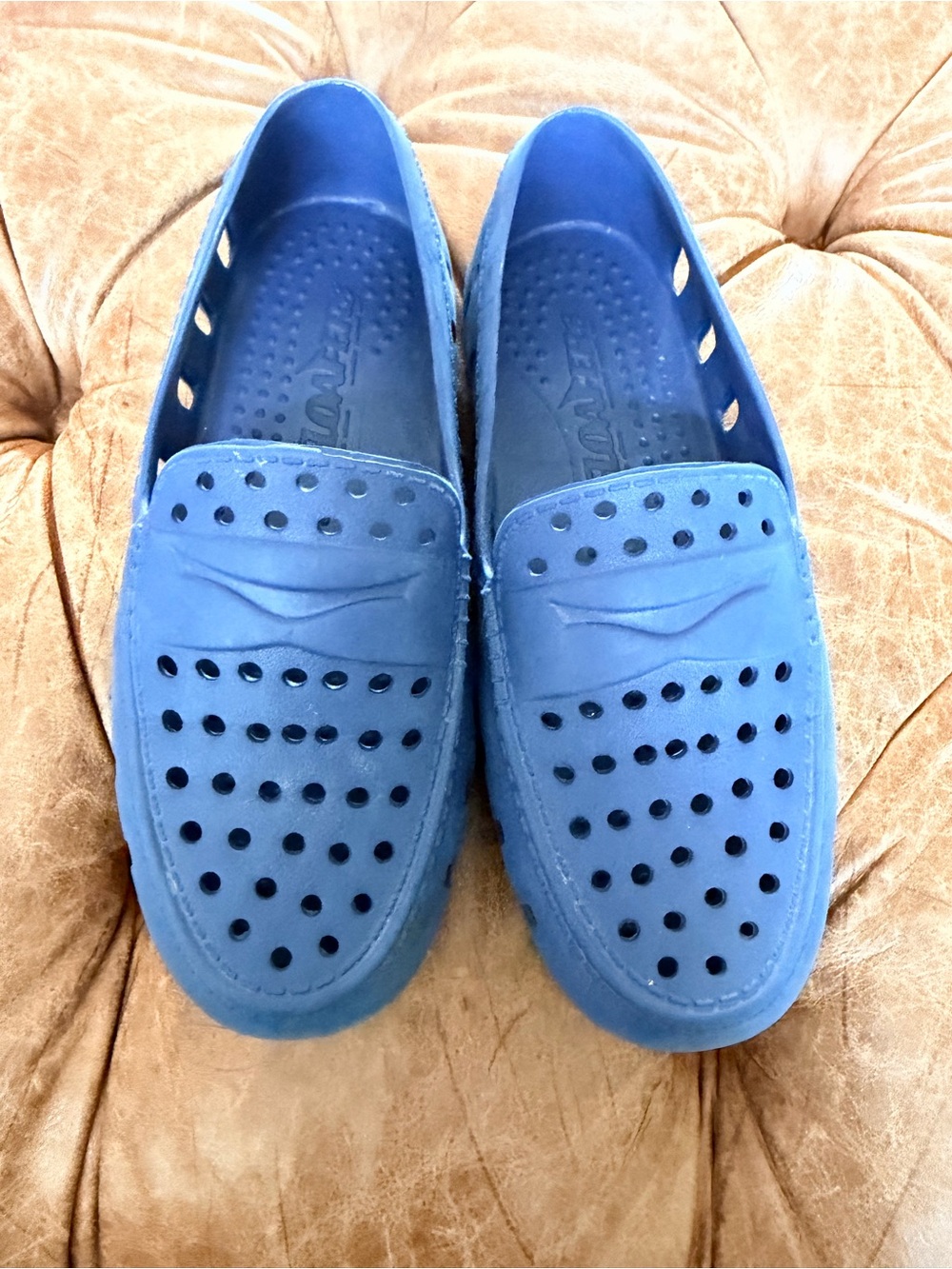 Floafers Kids Boys Size 2 Blue Rubber Loafers Slip On Boat Shoes Water Shoes